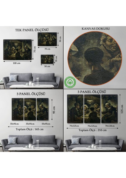 Vincent Van Gogh Patates Yiyenler Tablo - The Potato Eaters BY-7169 modelleri