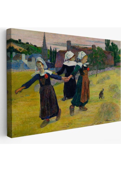 Paul Gauguin Bretonlu Kızlar Dans TABLOSU-7007