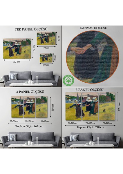 Paul Gauguin Bretonlu Kızlar Dans TABLOSU-7007 modelleri