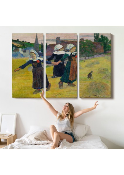 Paul Gauguin Bretonlu Kızlar Dans TABLOSU-7007 indirimleri