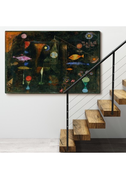 Çerçeveli Paul Klee - Sihirli Balık Tablo - Fish MAGIC-7109 fırsatları
