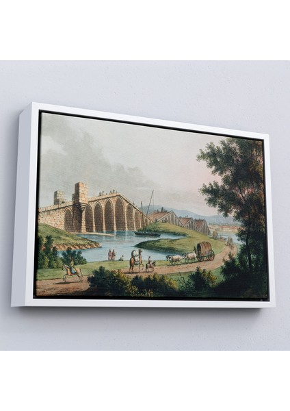 Çerçeveli Luigi Mayer - Kanuni Sultan Süleyman Köprüsü TABLOSU-7035