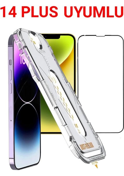 3gen Case Iphone 14 Plus Magıc Otomatik Kolay Hizalama Aparatlı Cam Ekran Koruyucu Poınt Magic