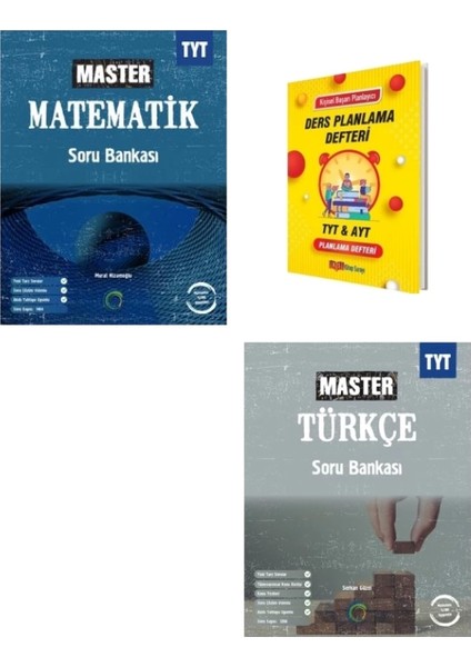 TYT Master Matematik Bankası - Türkçe Soru Bankası + Ders Planlama Defteri
