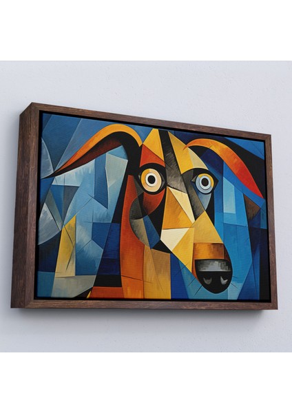 Çerçeveli Pablo Picasso Tarzında Soyut Köpek TABLOSU-7212