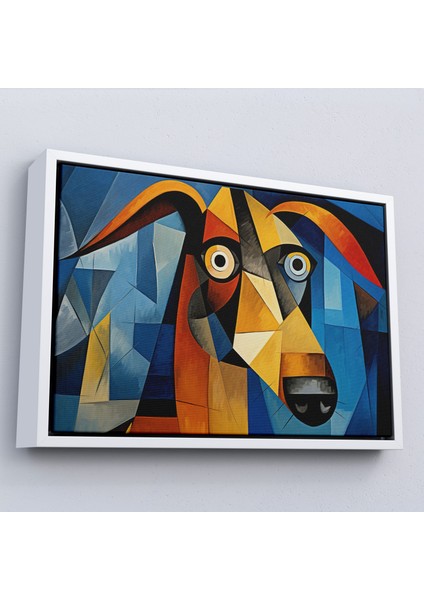 Çerçeveli Pablo Picasso Tarzında Soyut Köpek TABLOSU-7212