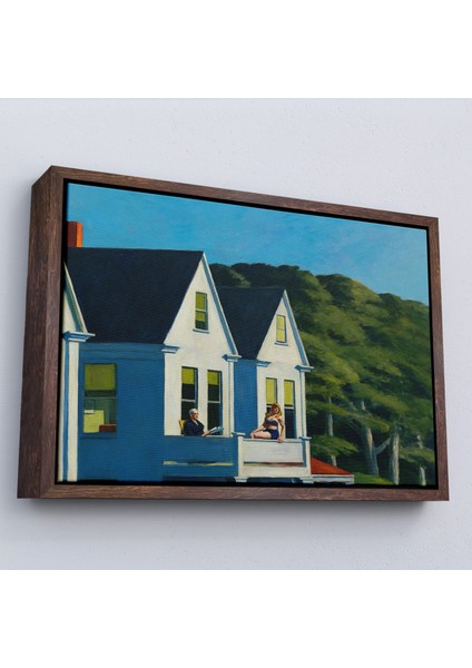 Çerçeveli Edward Hopper - Ikinci Kat Güneş Işığı Tablo - Second Story SUNLIGHT-7129