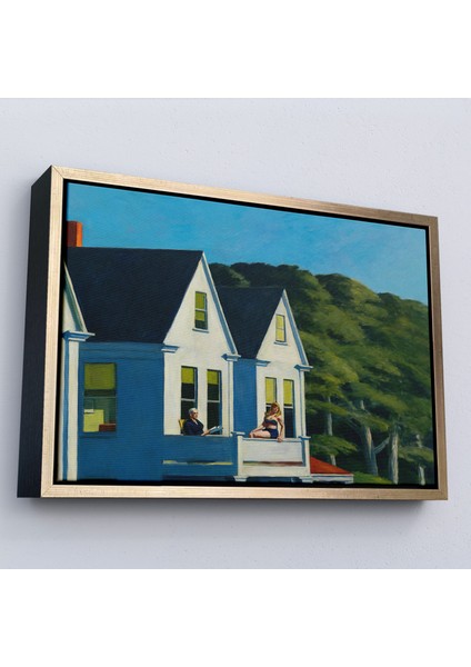 Çerçeveli Edward Hopper - Ikinci Kat Güneş Işığı Tablo - Second Story SUNLIGHT-7129