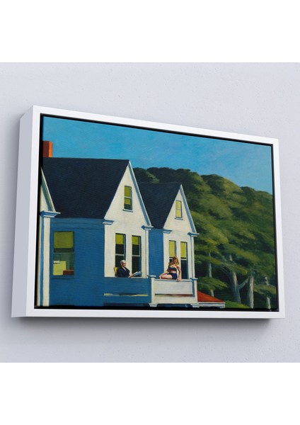 Çerçeveli Edward Hopper - Ikinci Kat Güneş Işığı Tablo - Second Story SUNLIGHT-7129