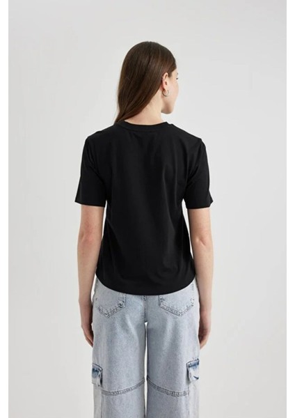 Giyim Odam Bisiklet Yaka Kısa Kollu Tişört fırsatları