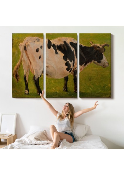 Carlo Dalgas - Siyah Beyaz Holstein Ineği TABLOSU-7058 indirimleri