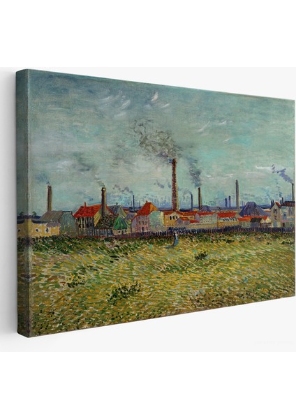 Vincent Van Gogh Clichy'deki Fabrikalar Tablo - Factories At CLICHY-7170