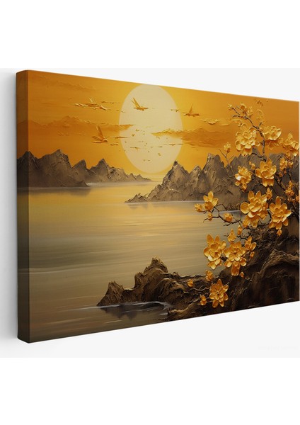 Deniz Manzaralı Soyut Çiçekler TABLOSU-7214 fiyatları