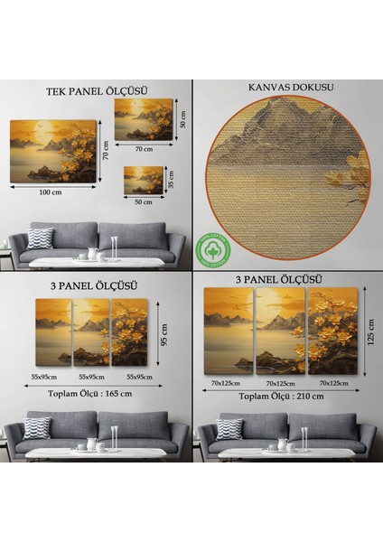 Deniz Manzaralı Soyut Çiçekler TABLOSU-7214 modelleri