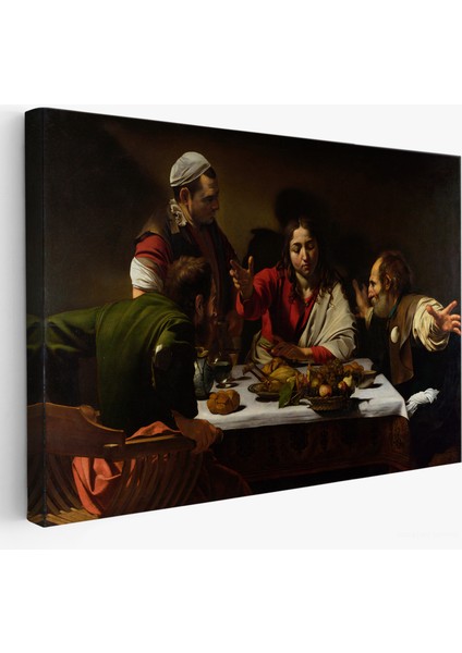 Caravaggio - Emmaus'ta Akşam Yemeği Tablo - Supper At EMMAUS-7137