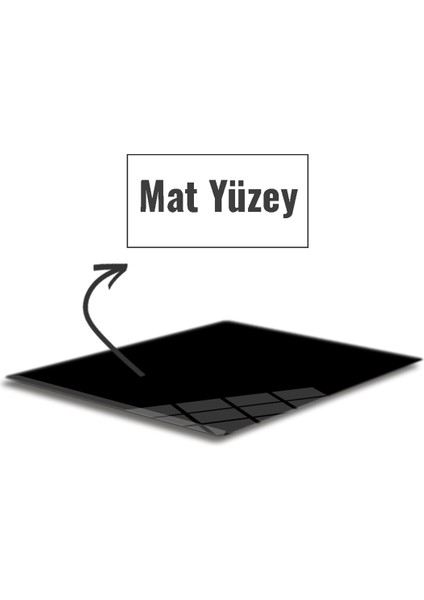 Cam Mouse Pad | Cam Masa Matı | Düz Renk - Siyah | Small | 18CM x 22CM