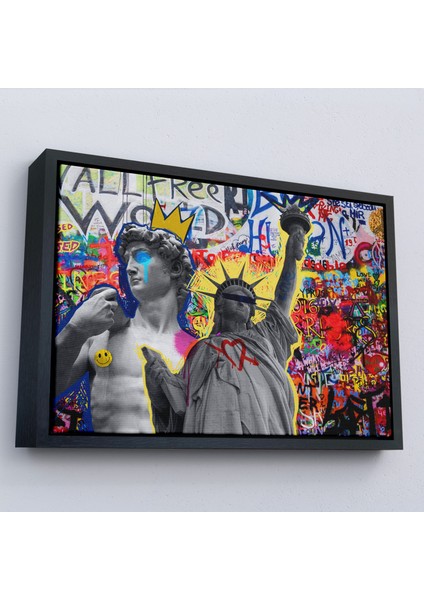 Çerçeveli Renkli Punk Rock TABLOSU-7236