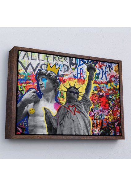 Çerçeveli Renkli Punk Rock TABLOSU-7236 fiyatları