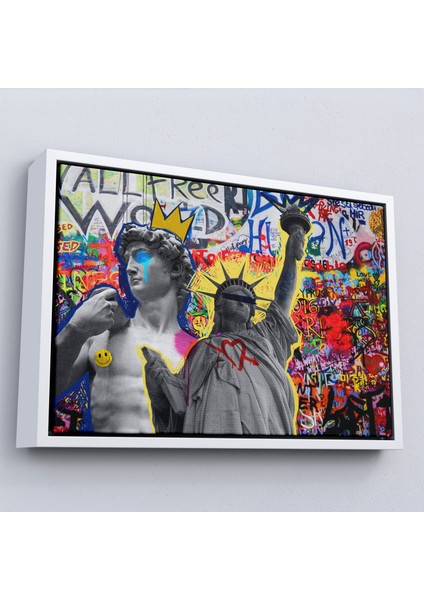 Çerçeveli Renkli Punk Rock TABLOSU-7236 fırsatları