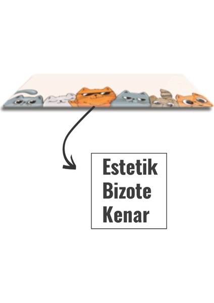Cam Mouse Pad | Cam Masa Matı | Cool Cats | Large | 40CM x 80CM