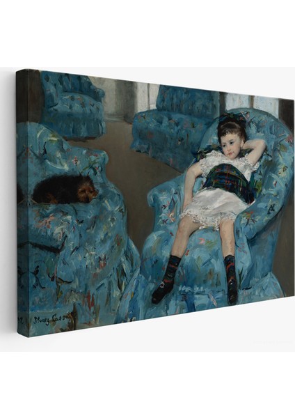 Mary Cassatt - Mavi Koltuktaki Küçük Kız - Little Girl In A Blue ARMCHAIR-7098