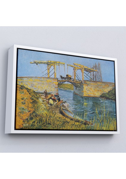 Çerçeveli Vincent Willem Van Gogh - Arles Köprüsü Tablo - Bridge At ARLES-7154