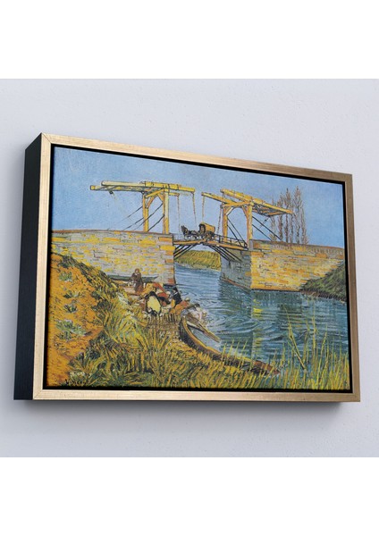 Çerçeveli Vincent Willem Van Gogh - Arles Köprüsü Tablo - Bridge At ARLES-7154