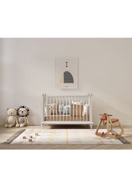 I Harfi Alfabe Minimalist Kanvas Tablo - Bebek Odası Dekorasyon - Çocuk Odası Tablo