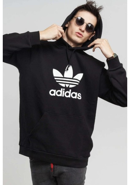 Originals Trefoıl Erkek Siyah Kapüşonlu Sweatshirt