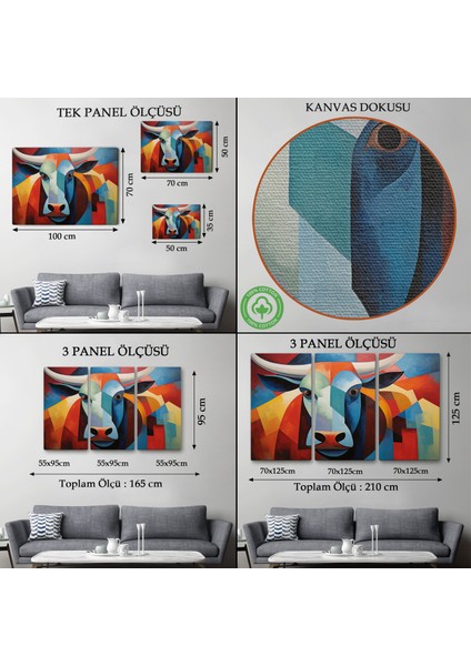 Soyut Boğa TABLOSU-7209 modelleri