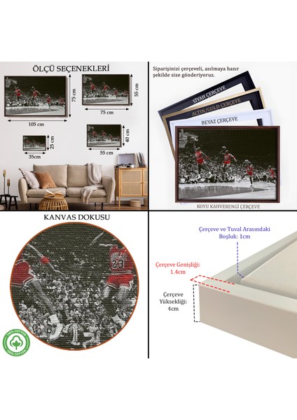 Çerçeveli Michael Jordan TABLO-7200 indirimleri