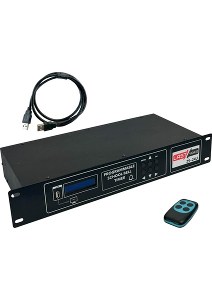 ZS-24U Kumandalı USB Bluetooth Okul Zili (Pandemi Yangın Deprem Anonsu Istiklal Marşı)