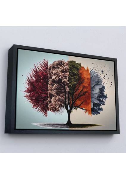 Çerçeveli Dört Mevsim Ağaçlar TABLOSU-7226 fiyatları