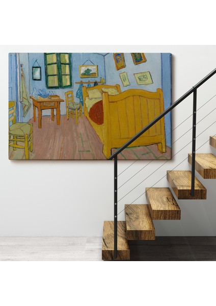 Çerçeveli Vincent Van Gogh - Arles'ta Yatak Odası Tablosu - Bedroom In ARLES-7179 fırsatları