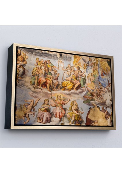 Çerçeveli Giotto - Çan Kulesinin Tavan Resmi TABLO-7116 modelleri