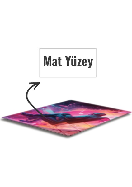 Cam Mouse Pad | Cam Masa Matı | Techno Boy | Small | 18CM x 22CM