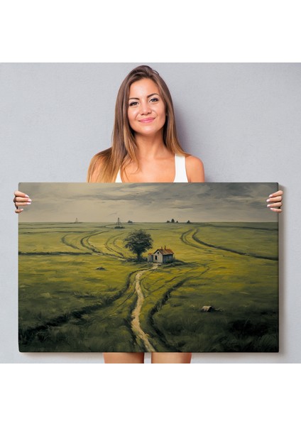 Çerçeveli Hiçliğin Ortasındaki Ukrayna Köy Evi TABLO-7026 fiyatları