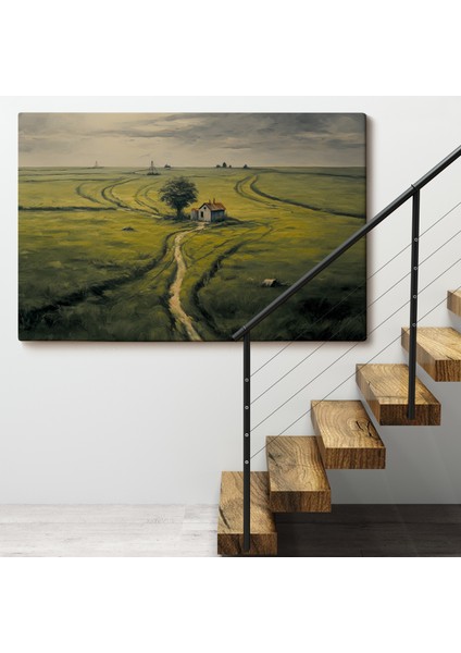 Çerçeveli Hiçliğin Ortasındaki Ukrayna Köy Evi TABLO-7026 fırsatları