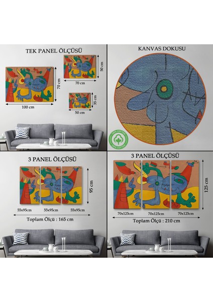Joan Miro Soyut Sanat TABLOSU-7068 modelleri