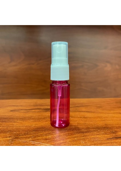 15 cc Pembe Fısfıs Pet Şişe - Beyaz Spreyli - 15 ml Pembe Plastik Şişe x 10 Adet