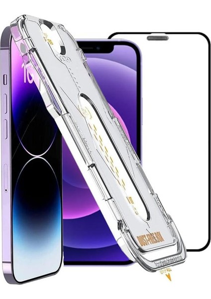 Iphone 12 & Iphone 12 Pro Magıc Otomatik Kolay Hizalama Aparatlı Cam Ekran Koruyucu Poınt Magic