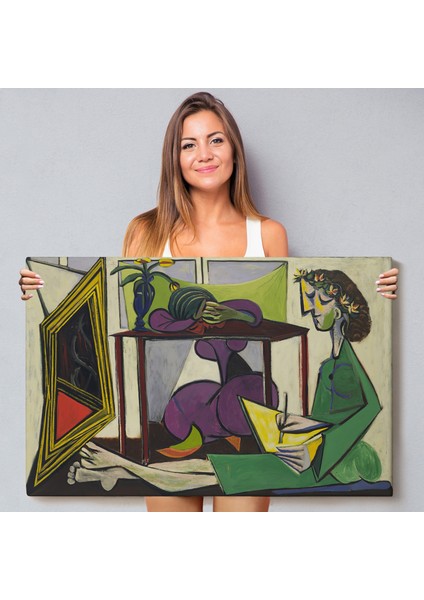 Pablo Picasso - Iç Mekanda Bir Kız Çizimi TABLO-7081