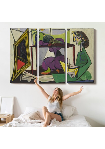 Pablo Picasso - Iç Mekanda Bir Kız Çizimi TABLO-7081