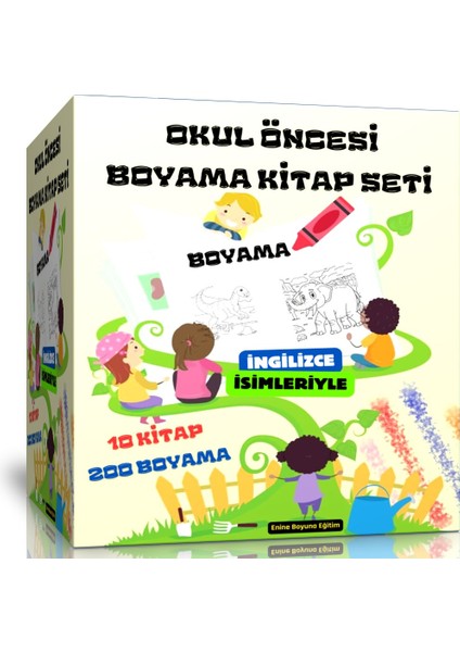 Okul Öncesi Boyama Kitapları 10'lu Set