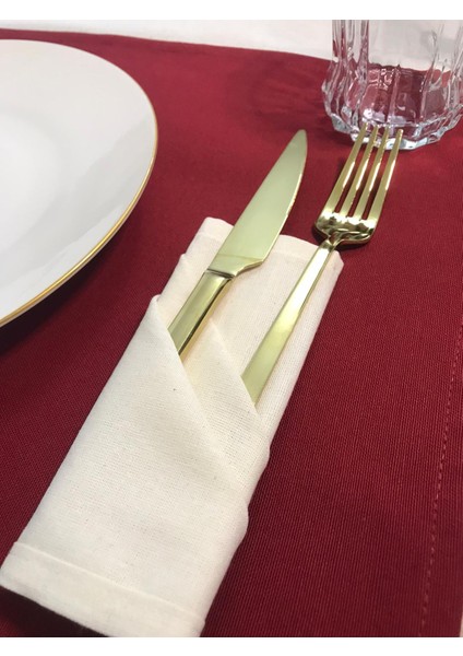 6'lı Takım-- Organik Ham Keten Kumaş Kırık Beyaz Peçete 30X30CM modelleri