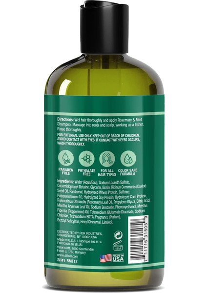 Rosemary & Mint Güçlendirici Şampuan 354.9ml