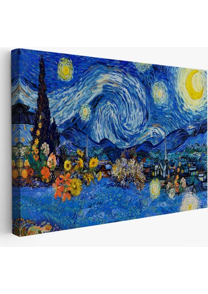 Vincent Van Gogh - Yıldızlı Geceler Tablo - Starry NIGHT-7172