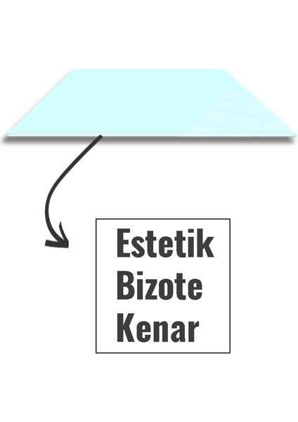 Cam Mouse Pad | Cam Masa Matı | Satina Cam | Small | 18CM x 22CM