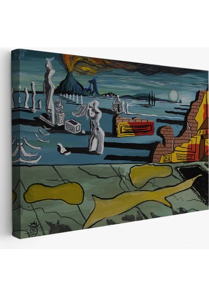 Çerçeveli Salvador Dali - Venüs Rüyası Tablo - Dream Of VENUS-7125