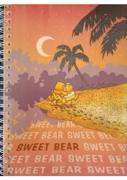 Sweat Bear A4 70 gr 120 Yaprak Çizgili Sert Plastik Pp Kapak